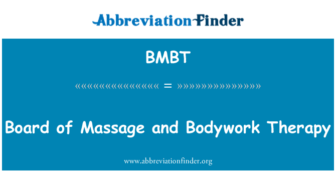 BMBT: Consiglio di massaggi e terapie di carrozzeria