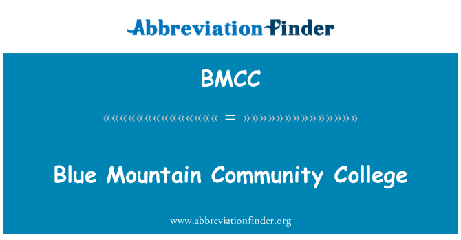 BMCC: Blue Mountain Community College