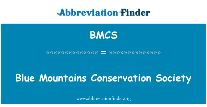 BMCS: Persatuan Pemuliharaan Blue Mountains