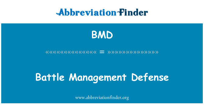 BMD: Luptă de apărare de Management
