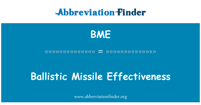 BME: ประสิทธิภาพขีปนาวุธ