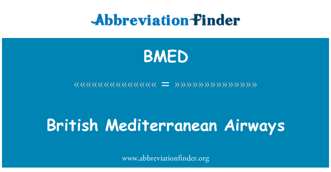 BMED: British Mediterranean Airways