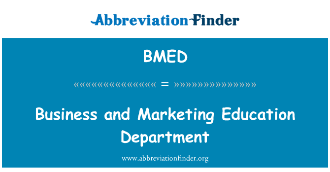 BMED: Adran Addysg marchnata a busnes