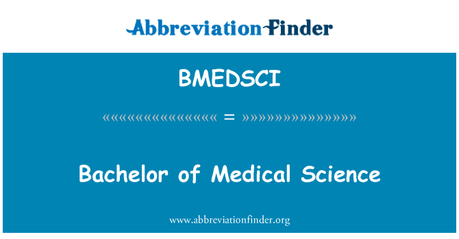 BMEDSCI: Sarjana ilmu kedokteran