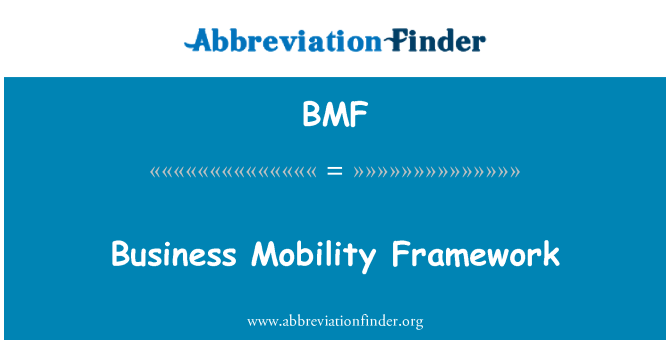 BMF: Fframwaith symudedd busnes