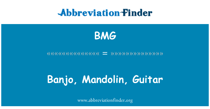 BMG: Banjo, Mandoline, Gitarre