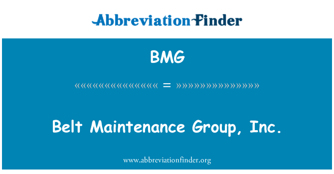 BMG: Pojas održavanje Group, Inc