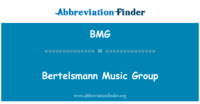 BMG: Bertelsmann glazbene skupine