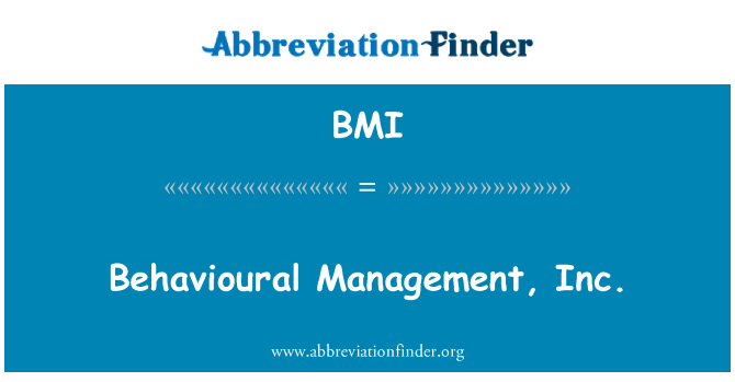 BMI: Adfærdsmæssige Management, Inc.