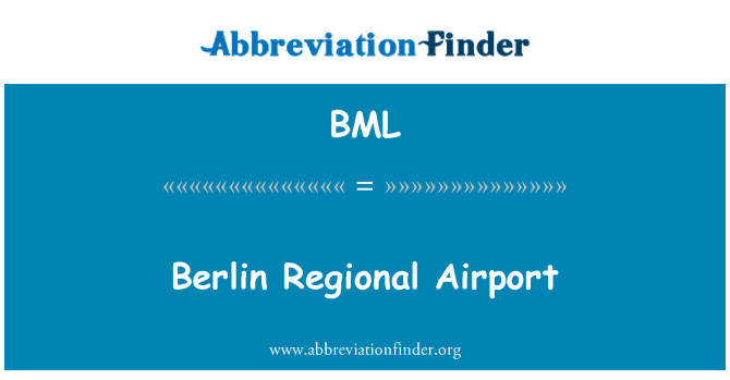 BML: Berlin Regional Airport