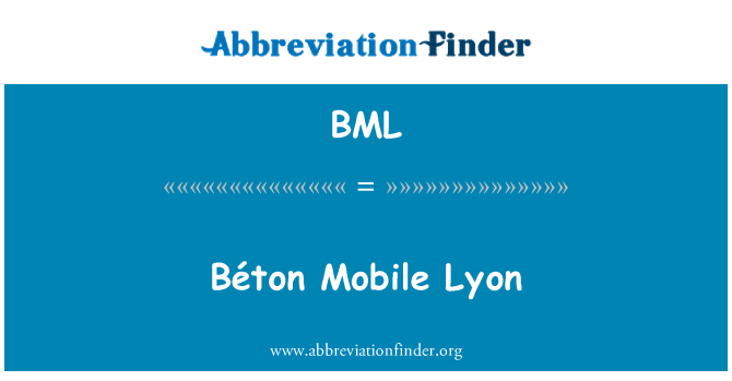 BML: Béton mobiele Lyon