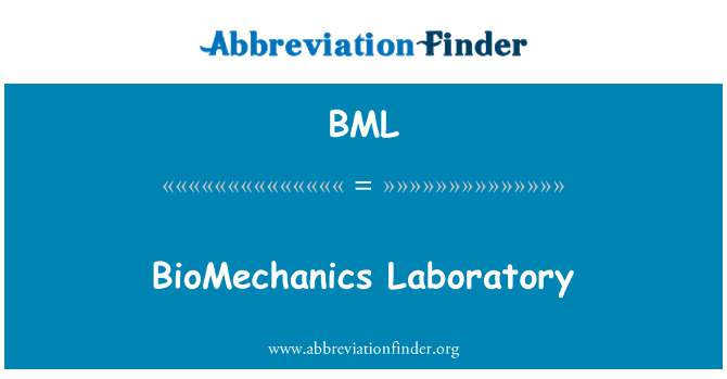 BML: BioMechanics laboratorju