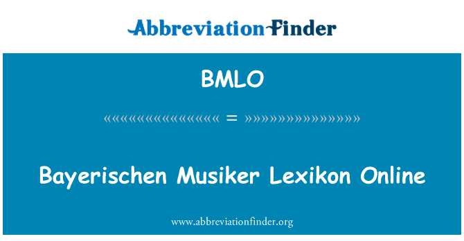 BMLO: Bayerischen Musiker-Lexikon Online