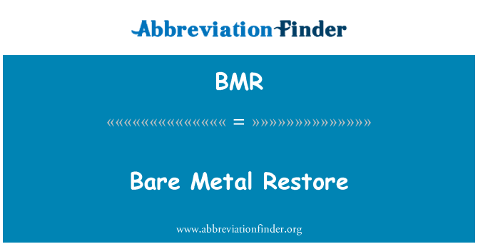 BMR: Bare Metal Restore