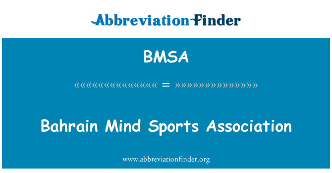 BMSA: Bahrain Mind Sports Association