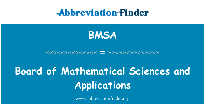 BMSA: Odbor matematičnih znanosti in aplikacij