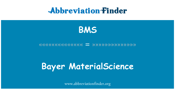 BMS: באייר MaterialScience