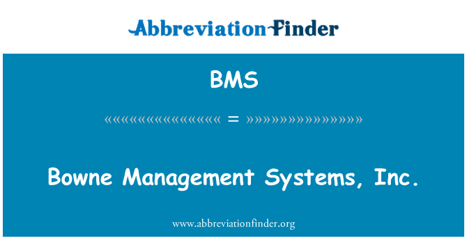 BMS: Боун управления Systems, Inc.