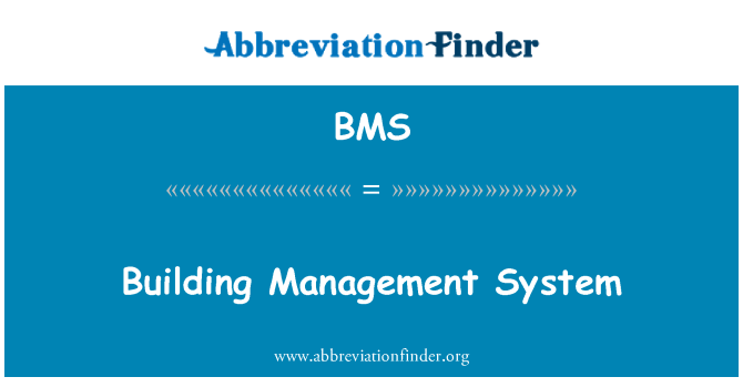 BMS: System Rheoli adeiladau