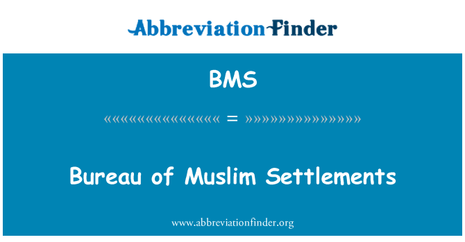 BMS: Bureau of muslimske bosetninger