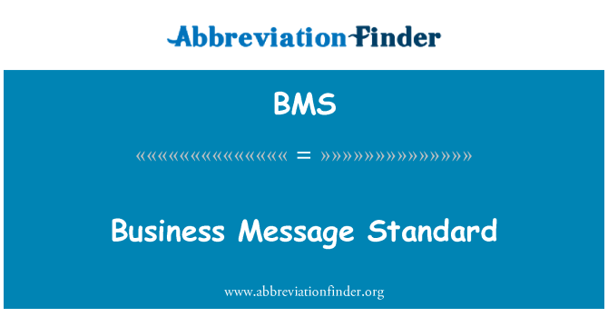 BMS: Business melding Standard