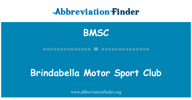 BMSC: Brindabella Motor Sport Club