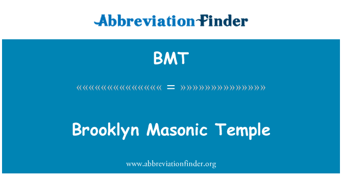 BMT: Temple masonaidd Brooklyn