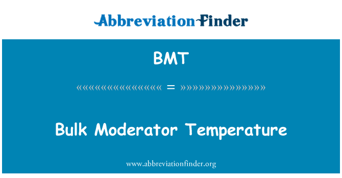 BMT: Temperatura de moderador a granel