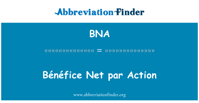 BNA: Bénéfice Net par tegevus