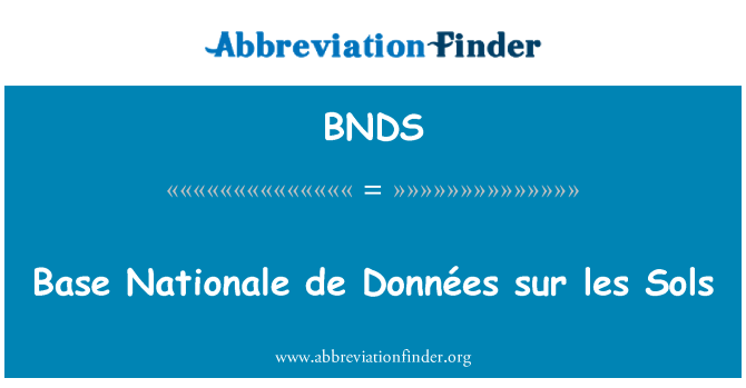 BNDS: Baz nasyonal la de Données sur Okay Sols