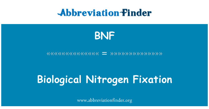 BNF: जैविक नाइट्रोजन नियतन