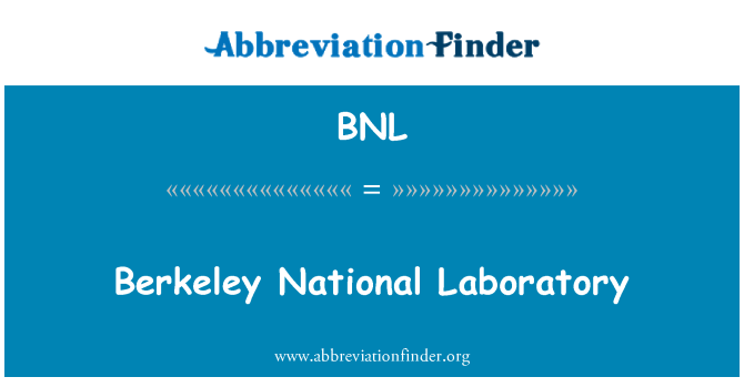 BNL: Berkeley laboratwa nasyonal