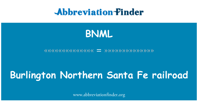 BNML: Ferrocarril del Nord Burlington Santa Fe