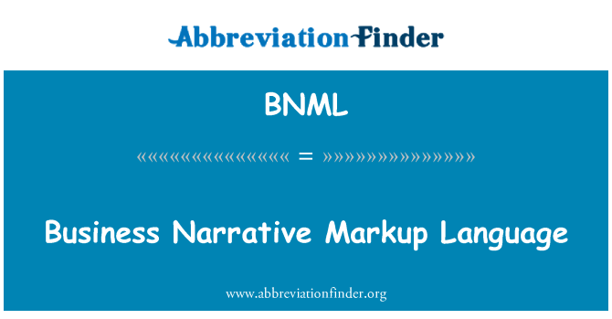 BNML: שפת סימון נרטיבי עסקים