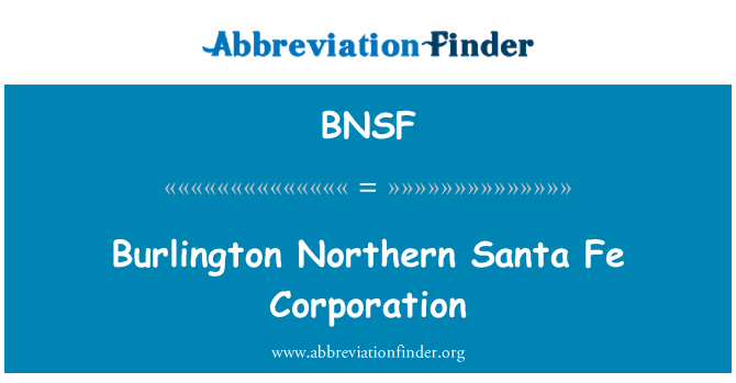 BNSF: Burlington severní Santa Fe Corporation