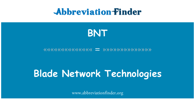 BNT: 刀片网络技术