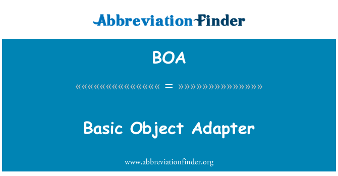 BOA: מתאם האובייקט הבסיסי
