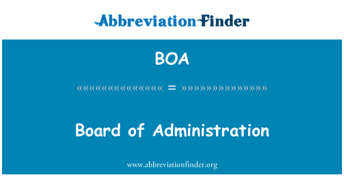 BOA: Rada administrativy