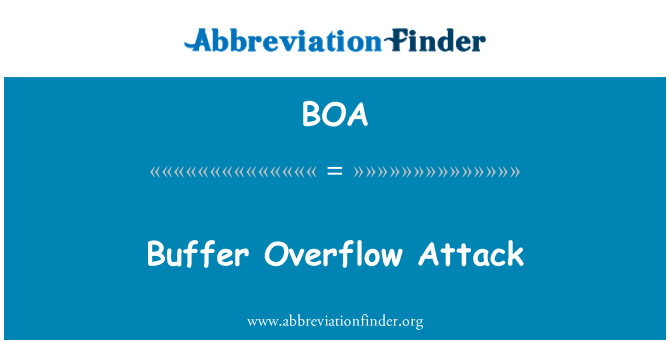 BOA: 缓冲区溢出攻击