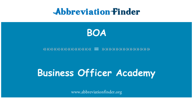 BOA: Akademi pegawai perniagaan