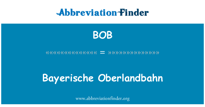 BOB: Bayerische Oberlandbahn