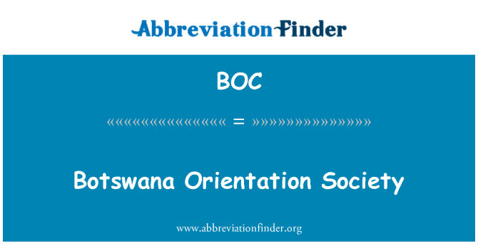 BOC: Botswana orientace společnosti