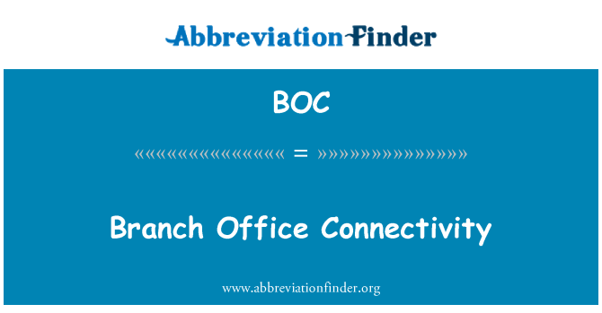 BOC: Branch Office Connectivity