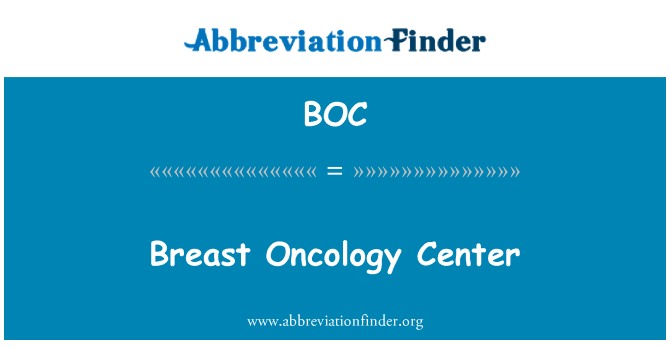 BOC: Ganolfan oncoleg y fron