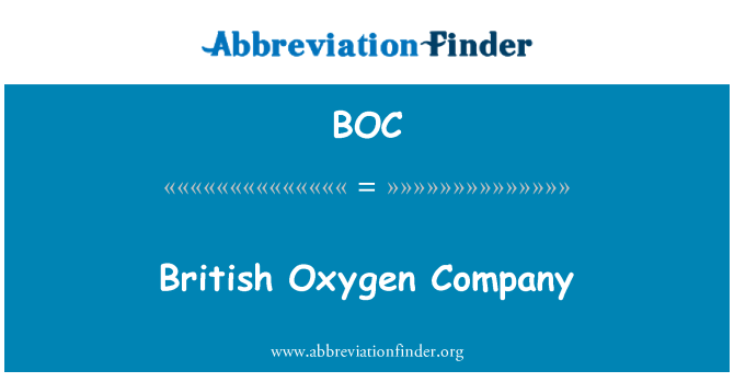 BOC: British Oxygen Company