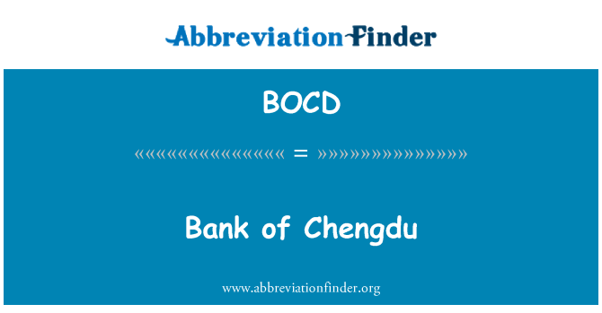 BOCD: Bank Chengdu