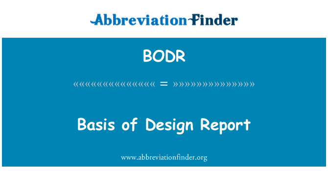 BODR: Baza de proiectare raport