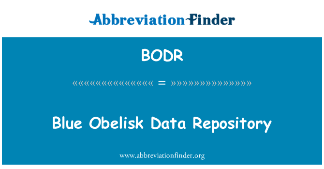 BODR: Blue Obelisk Data Repository