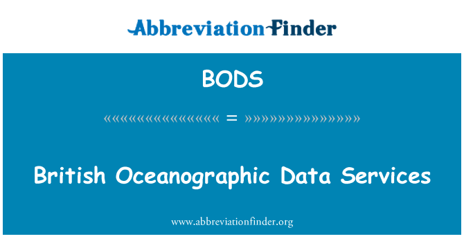 BODS: Layanan Data Oseanografi Britania