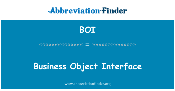 BOI: Business Object Interface